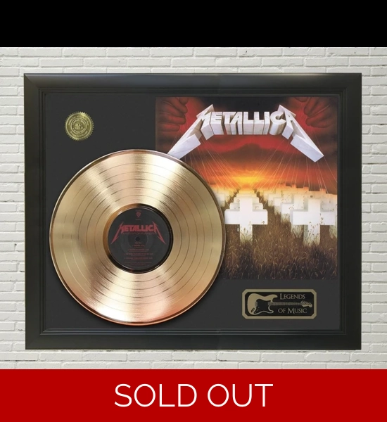 Metallica Master Of Puppets Gold Framed LP Display